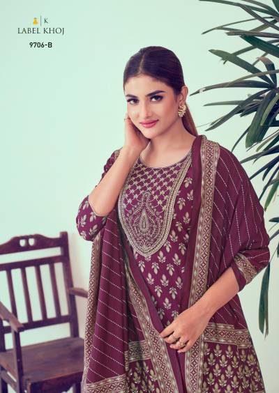 LABEL KHOJ 9705A TO 9711B NX DESIGNER SALWAR SUIT WHOLESALER IN INDIA